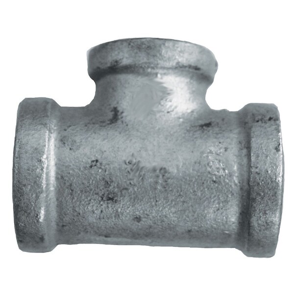 Jones Stephens 1-1/2in. x 1/2in. Galvanized Iron Reducing Tee, Banded G4600306 - main